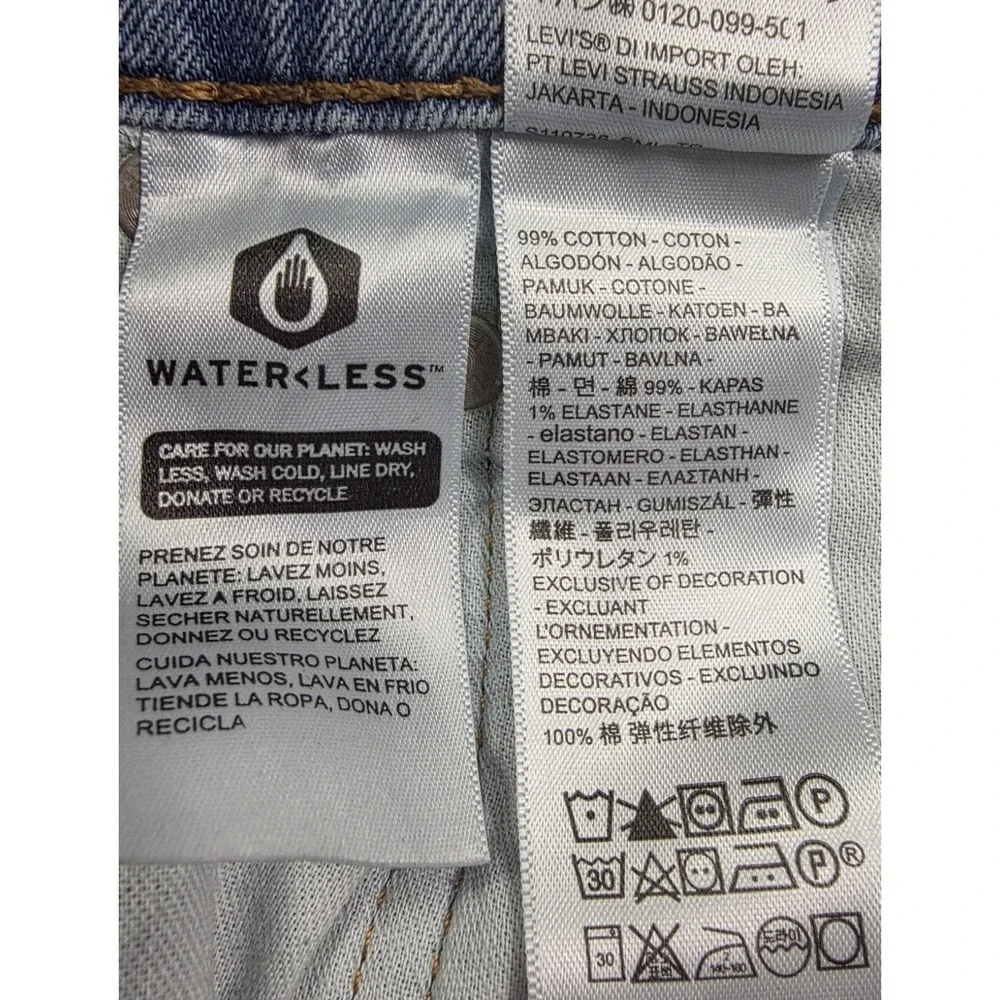Levi's 511 Slim Fit Light Wash Tapered‎ Leg Denim Jeans Men's Size 31x30